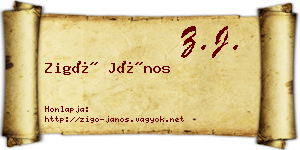 Zigó János névjegykártya